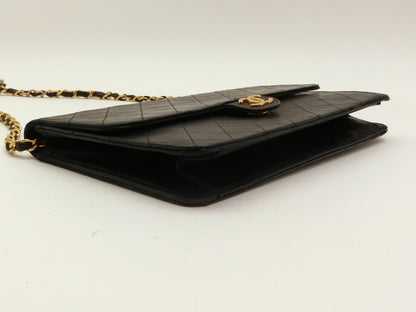 CHANEL Lambskin Matelasse Coco Mark Push Lock Shoulder Bag