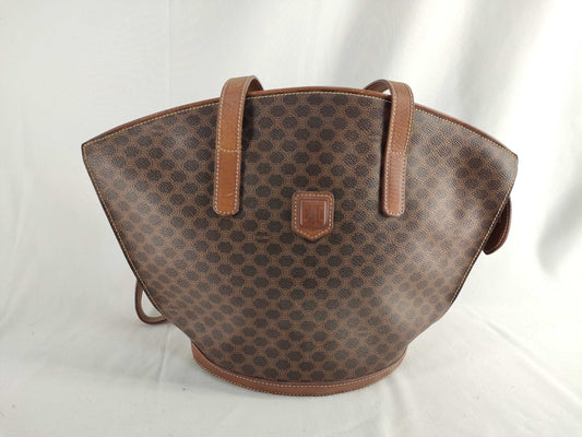 CELINE Macadam Brown Shoulder Bag