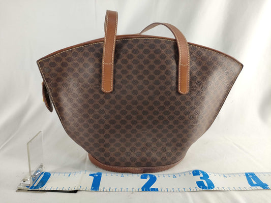 CELINE Macadam Brown Shoulder Bag