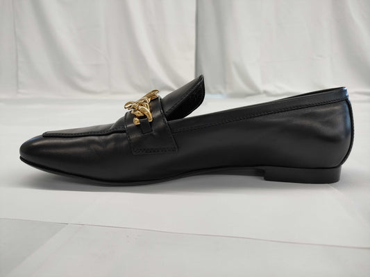 LOUIS VUITTON LOUIS VUITTON Flat Loafers Leather Size 38 1A4XE6 Black Loafers