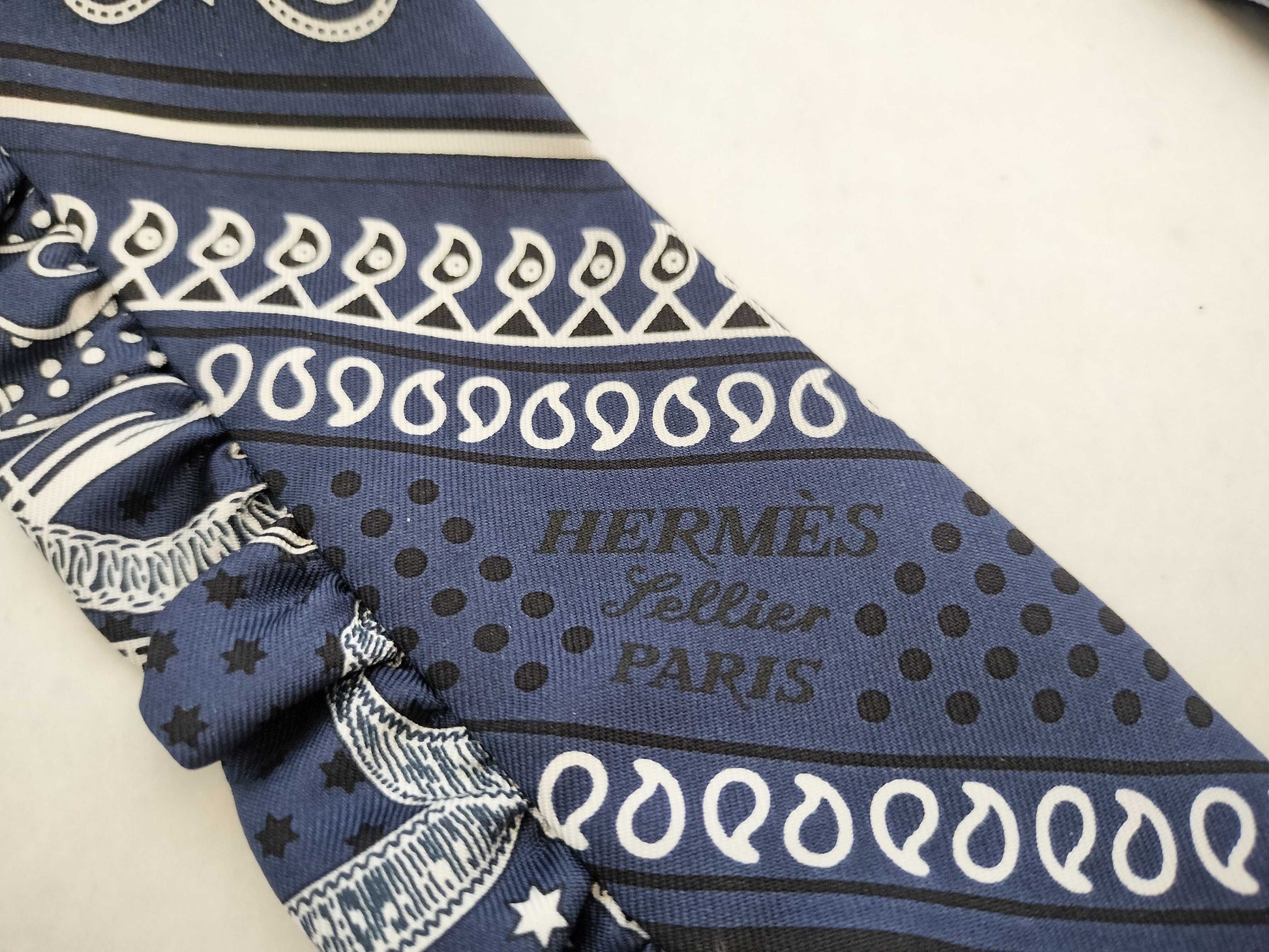 HERMES [With Tag] Twilly HERMES Twilly Twilly Frill Scarf Bandana Pattern Unused Other Accessories