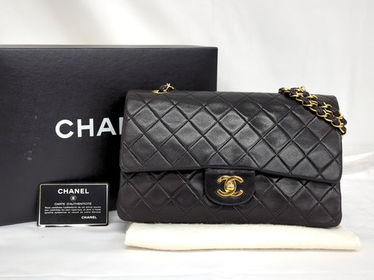 CHANEL Lambskin Double Flap Shoulder Bag, No. 2
