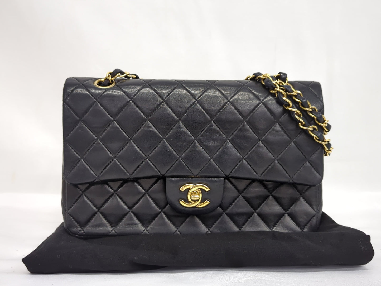 CHANEL Lambskin Double Flap 25 No. 8 Shoulder Bag