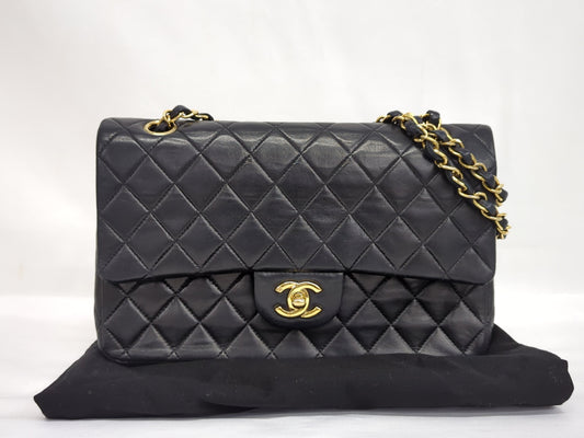 CHANEL Lambskin Double Flap 25 No. 8 Shoulder Bag