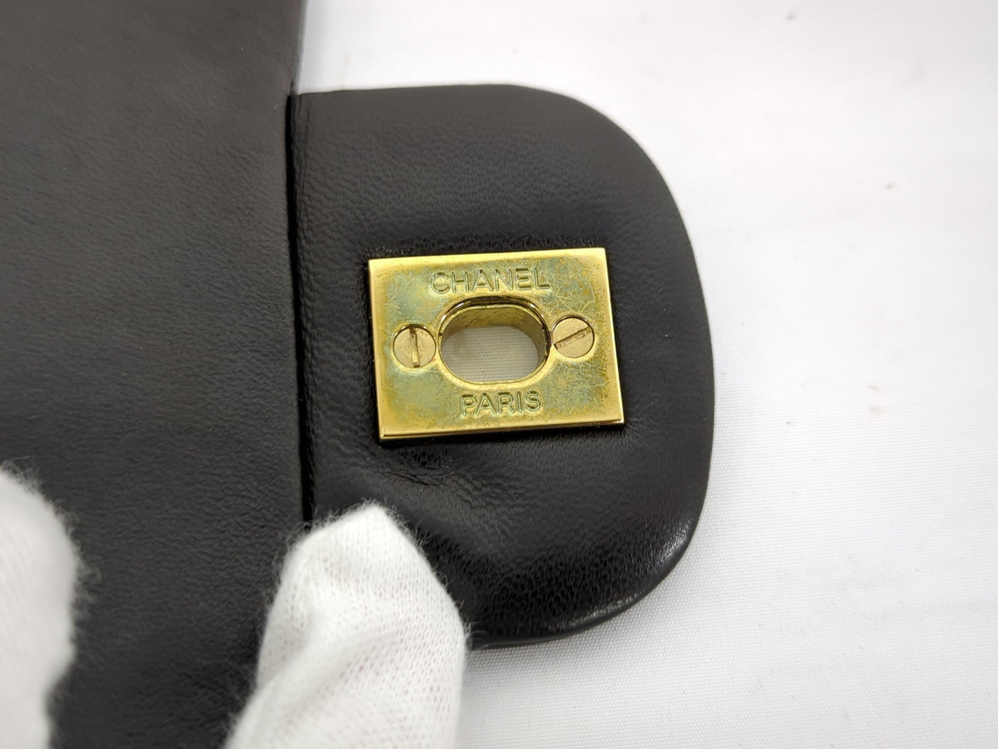 CHANEL Lambskin Double Flap 23 No. 3 Shoulder Bag