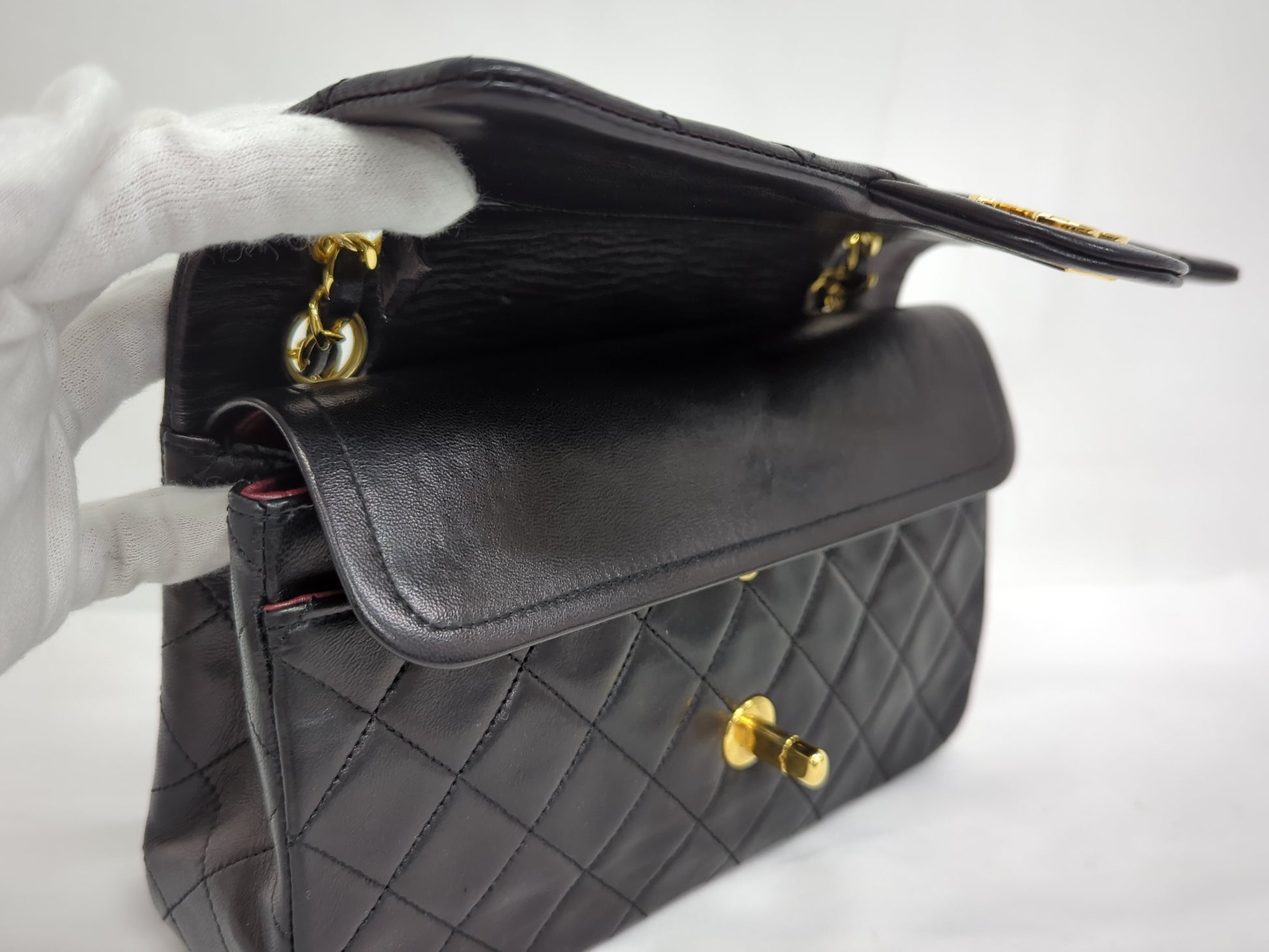 CHANEL Lambskin Double Flap 23 No. 1 Shoulder Bag