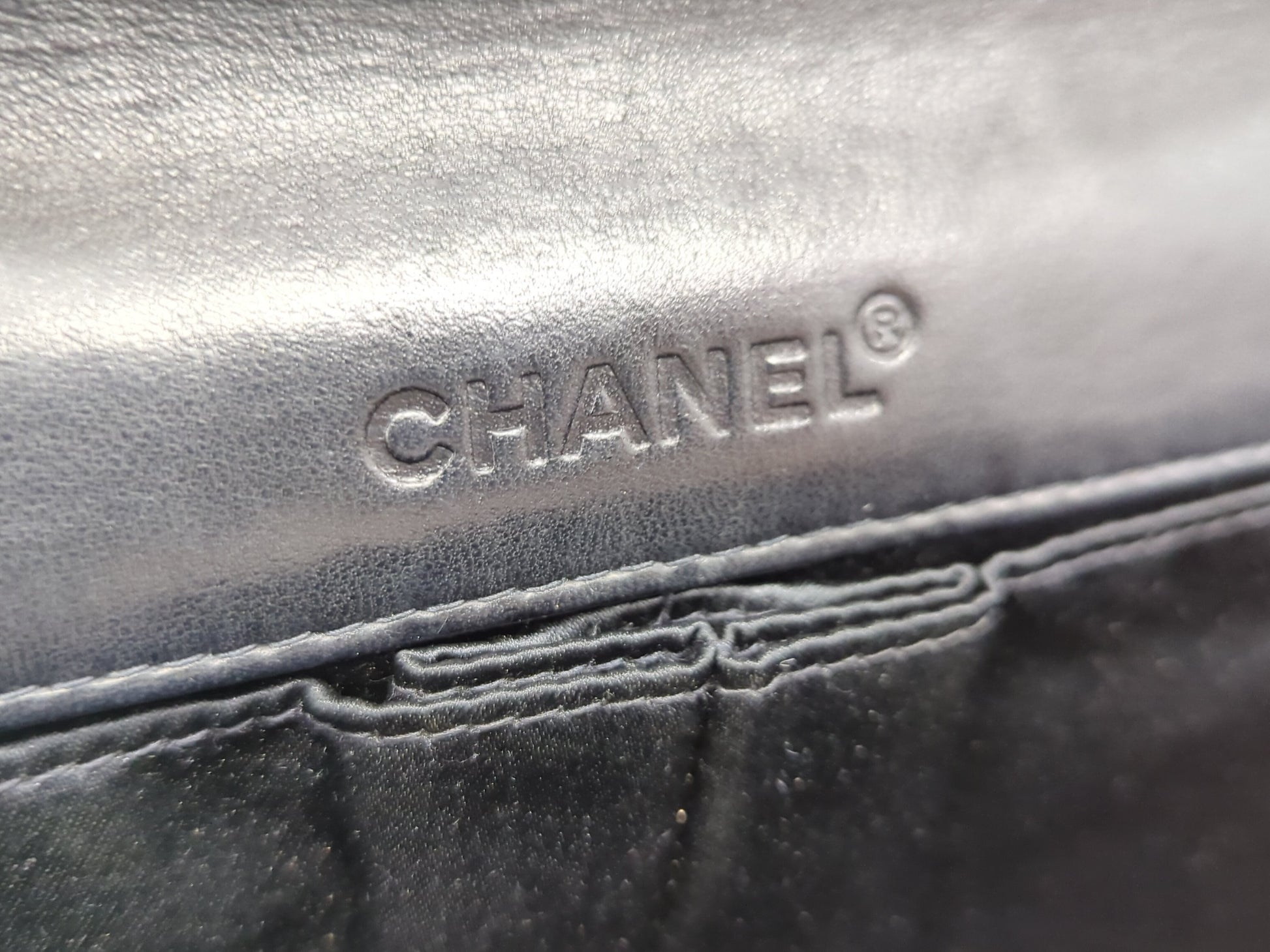 CHANEL Lambskin Chocolate Bar Chain Shoulder Bag with Silver Hardware, No. 6