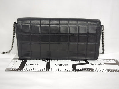 CHANEL Lambskin Chocolate Bar Chain Shoulder Bag with Silver Hardware, No. 6