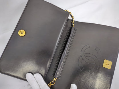CHANEL Lambskin Push Lock Chain Shoulder Bag, No. 2