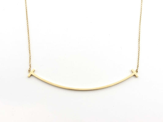 Tiffany & Co. T Smile Large Au750 3.7g Necklace 