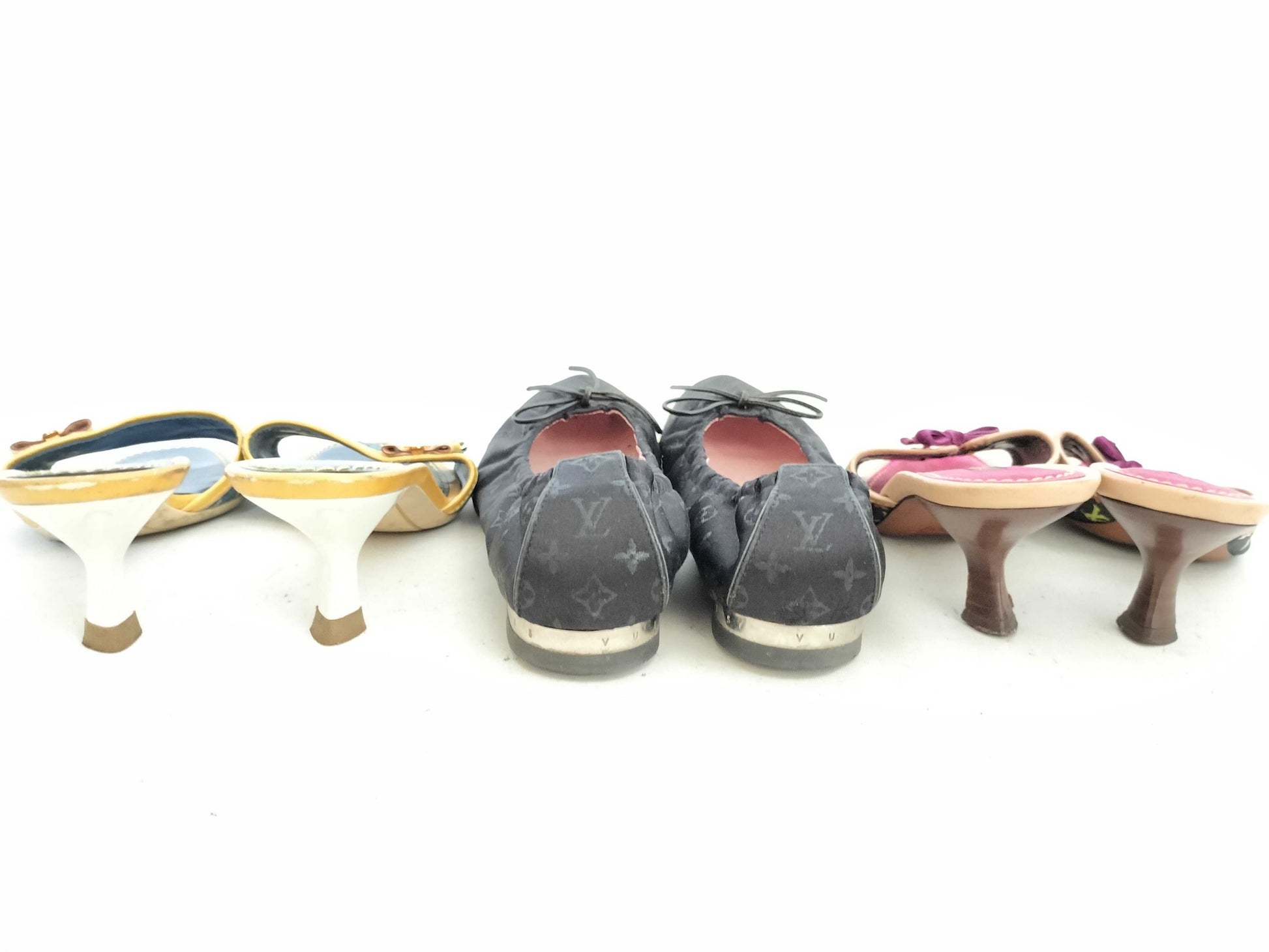 LOUIS VUITTON Monogram Denim LV Sandals A 3-Piece Mules