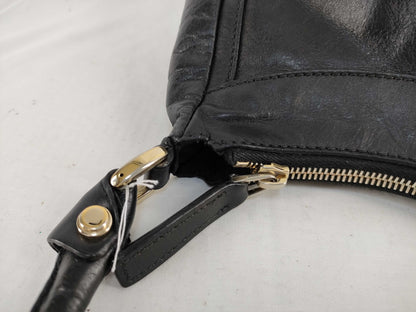 GUCCI One-Shoulder Black Leather Shoulder Bag