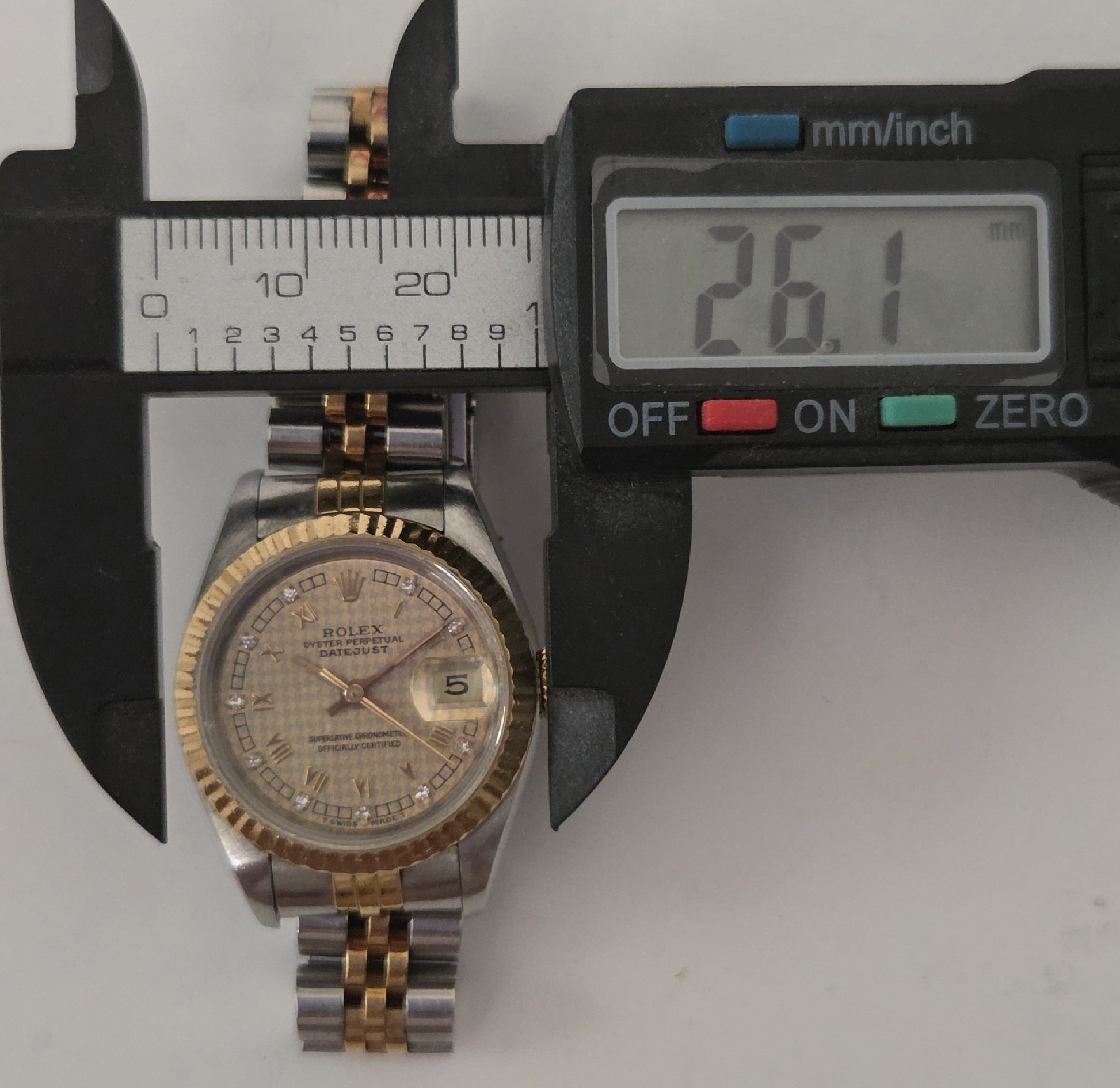 ROLEX 69173G 9569736 Houndstooth Women's Watch