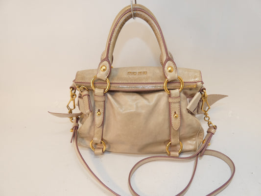 Miu Miu 2-way Leather Ribbon Hand Shoulder Bag