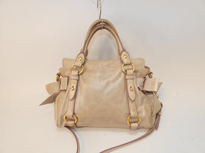 Miu Miu 2-way Leather Ribbon Hand Shoulder Bag