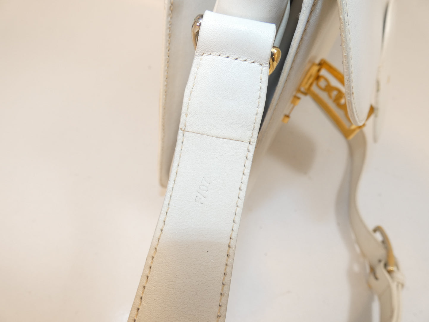 CELINE Leather GP Hardware Shoulder Bag