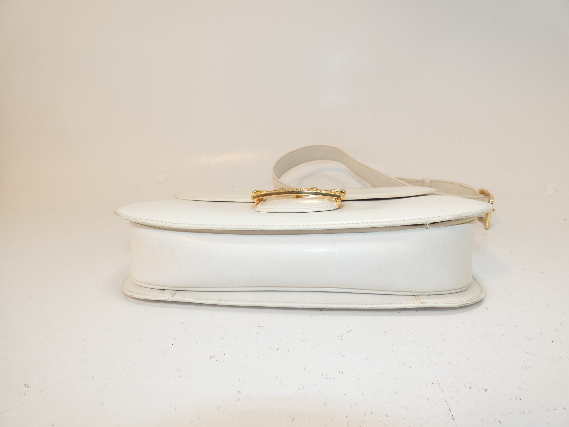 CELINE Leather GP Hardware Shoulder Bag