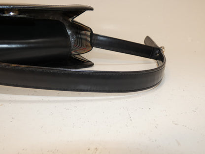 BURBERRY Leather Nova Check Black One-Hand One-Shoulder Shoulder Bag