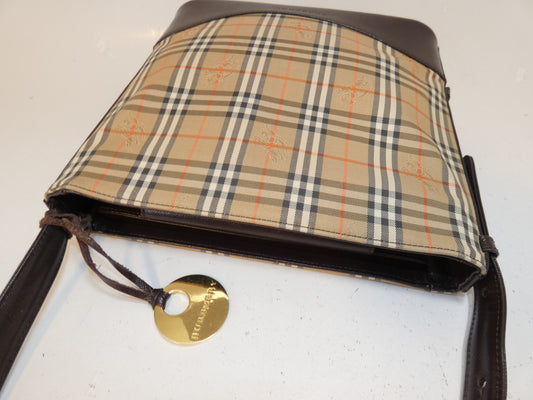 BURBERRY Nova Check Leather One-Shoulder/One-Hand Shoulder Bag
