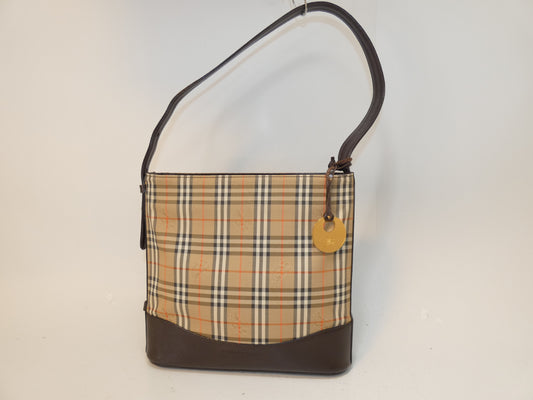 BURBERRY Nova Check Leather One-Shoulder/One-Hand Shoulder Bag