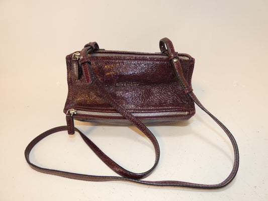 GIVENCHY Leather Bordeaux Shoulder Bag