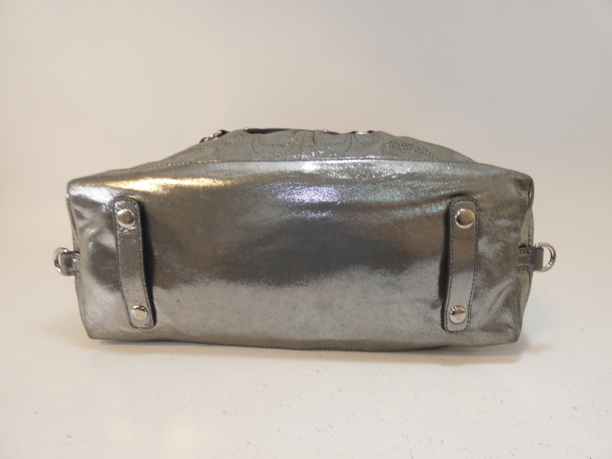 COACH 2-way Punched Glitter Silver Hand Shoulder Bag
