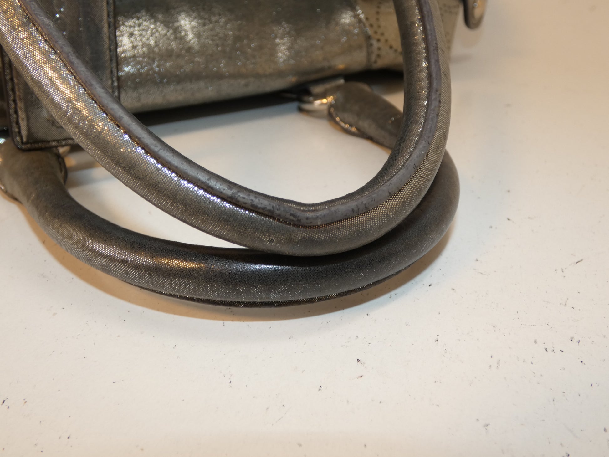 COACH 2-way Punched Glitter Silver Hand Shoulder Bag