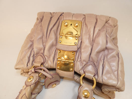 Miu Miu 2-way Rock Matelasse Leather Hand/Shoulder Bag