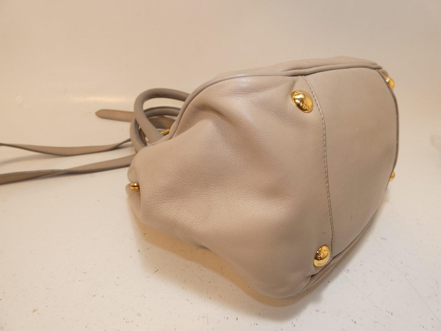 PRADA 2-way Ribbon Leather Hand Shoulder Bag