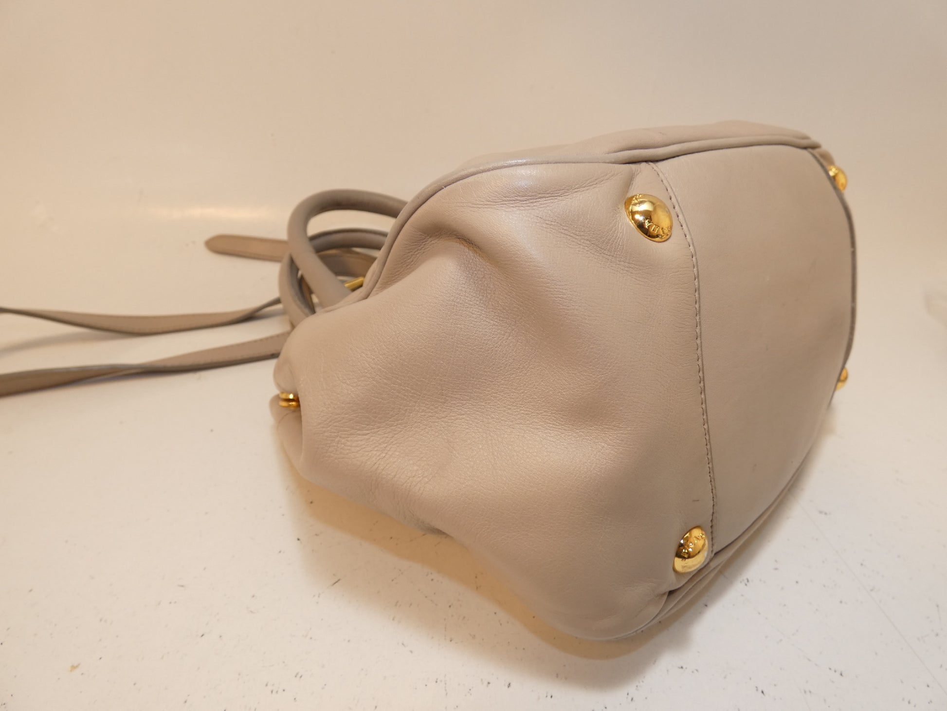 PRADA 2-way Ribbon Leather Hand Shoulder Bag