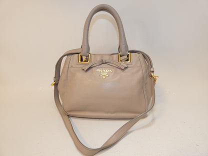 PRADA 2-way Ribbon Leather Hand Shoulder Bag