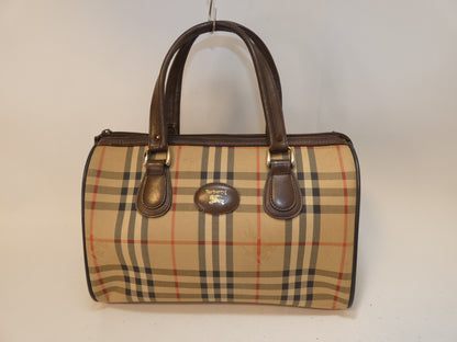 BURBERRY Nova Check Hand Boston Bag
