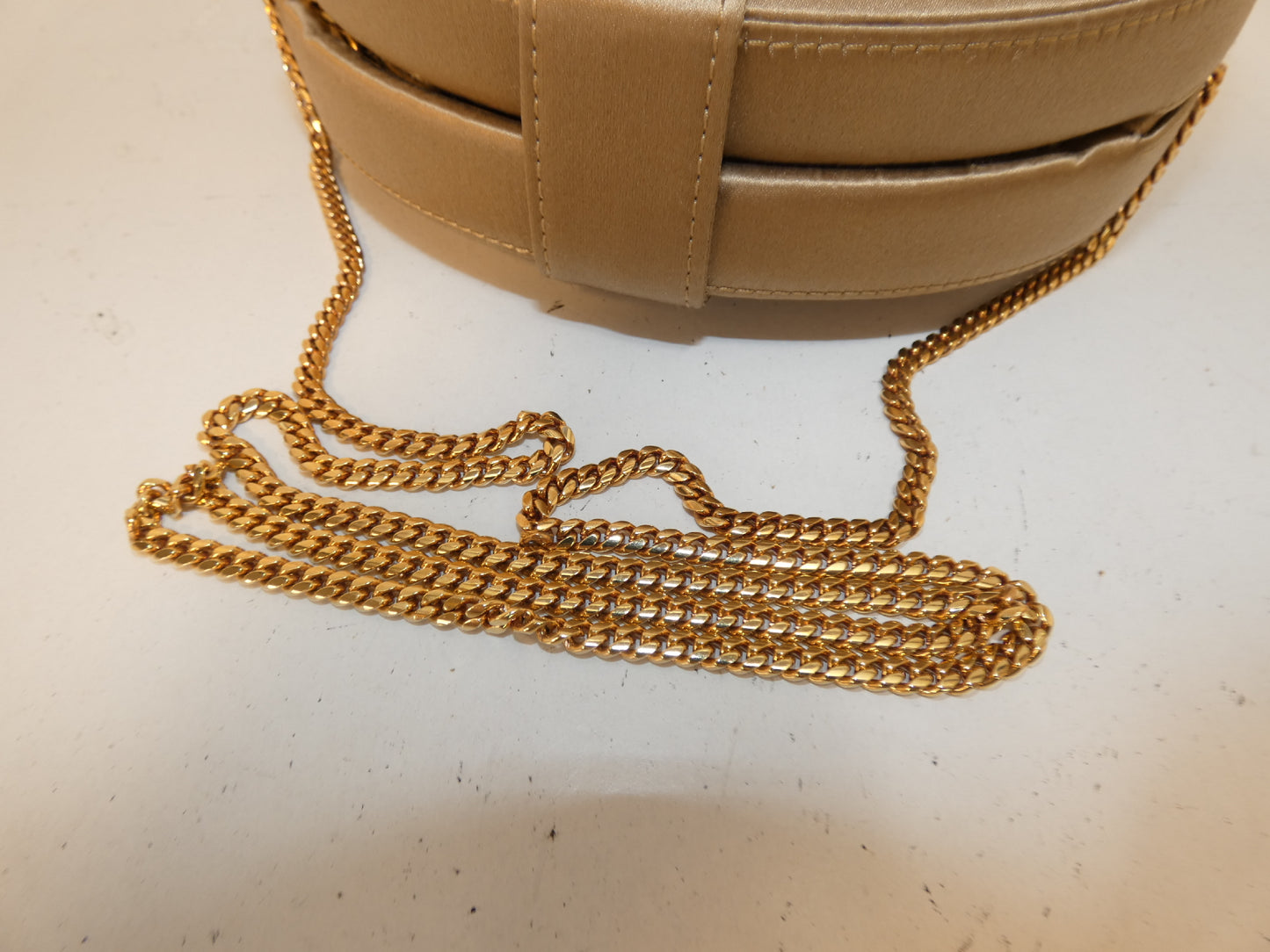LOEWE Anagram Clasp Purse Satin Fringe Shoulder Bag