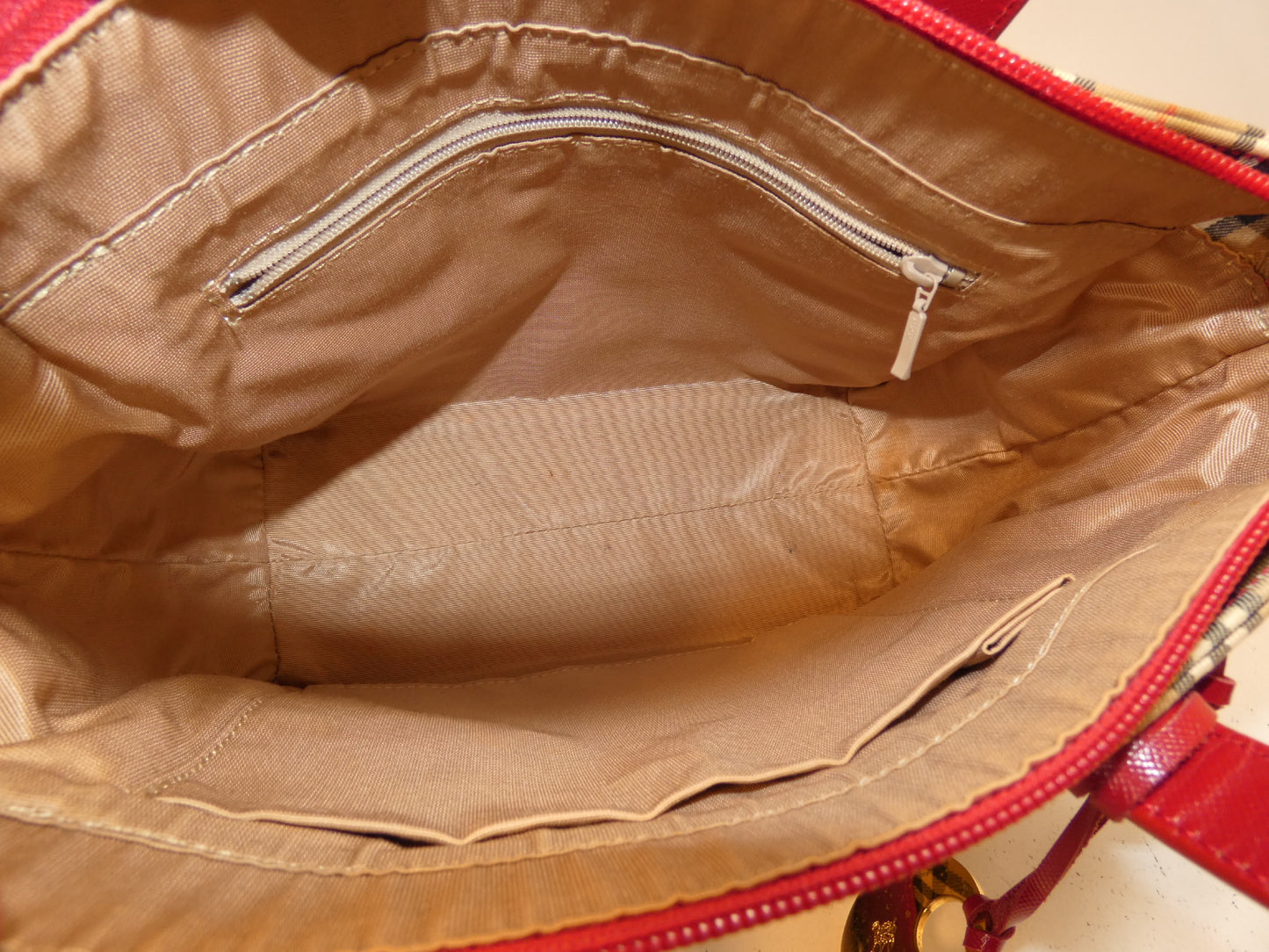 BURBERRY Nova Check Horse Leather Handbag