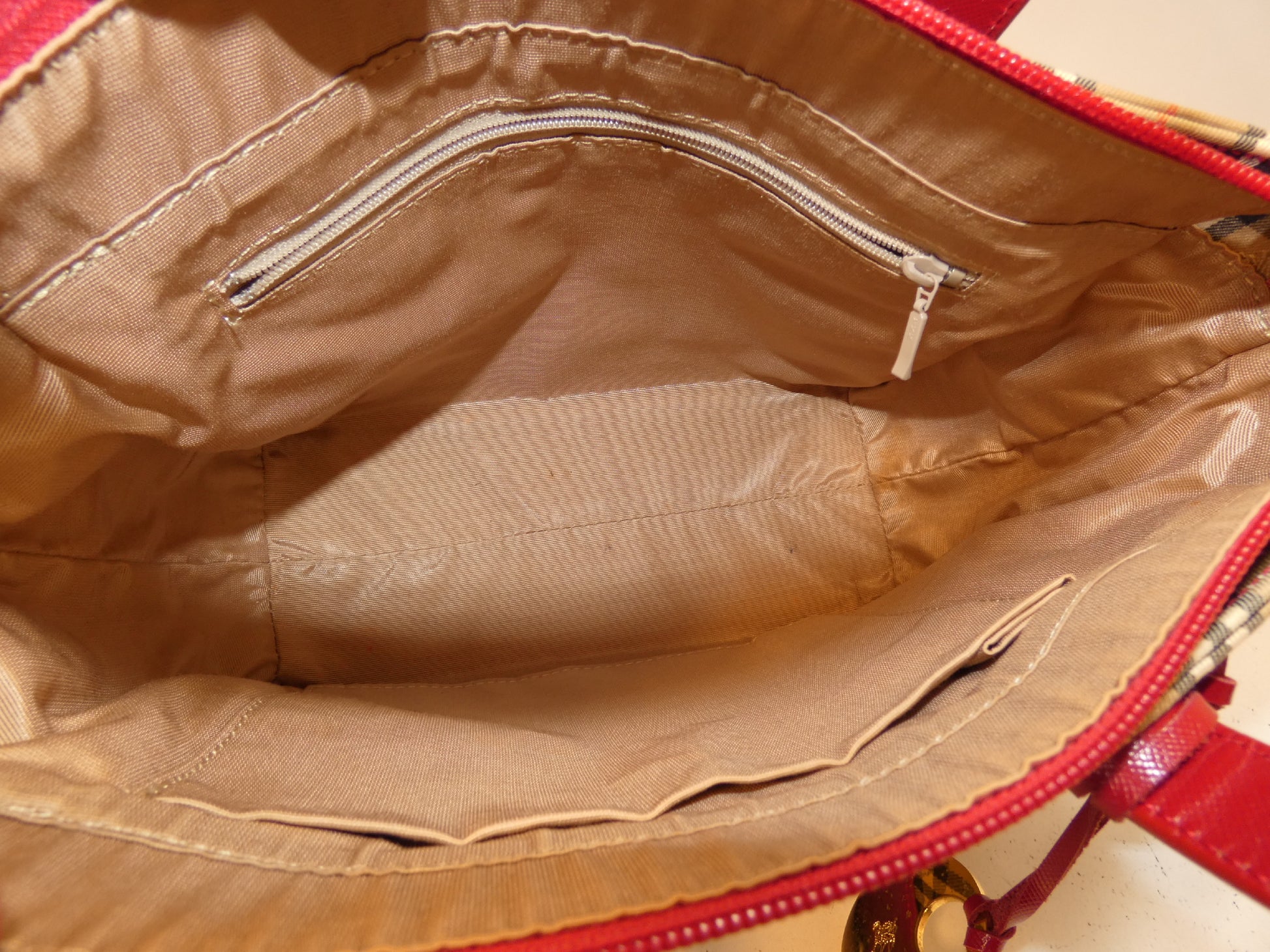 BURBERRY Nova Check Horse Leather Handbag