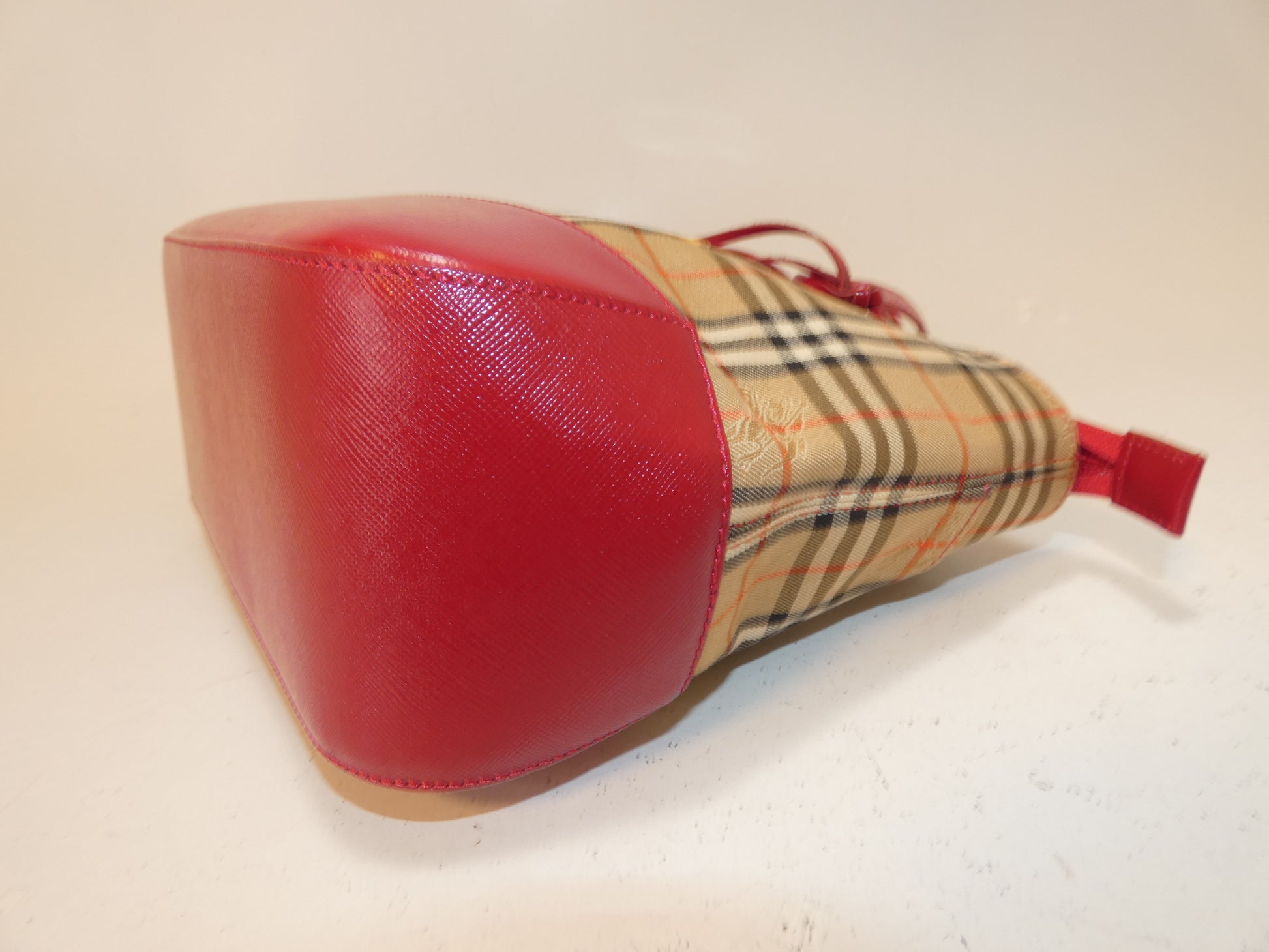 BURBERRY Nova Check Horse Leather Handbag