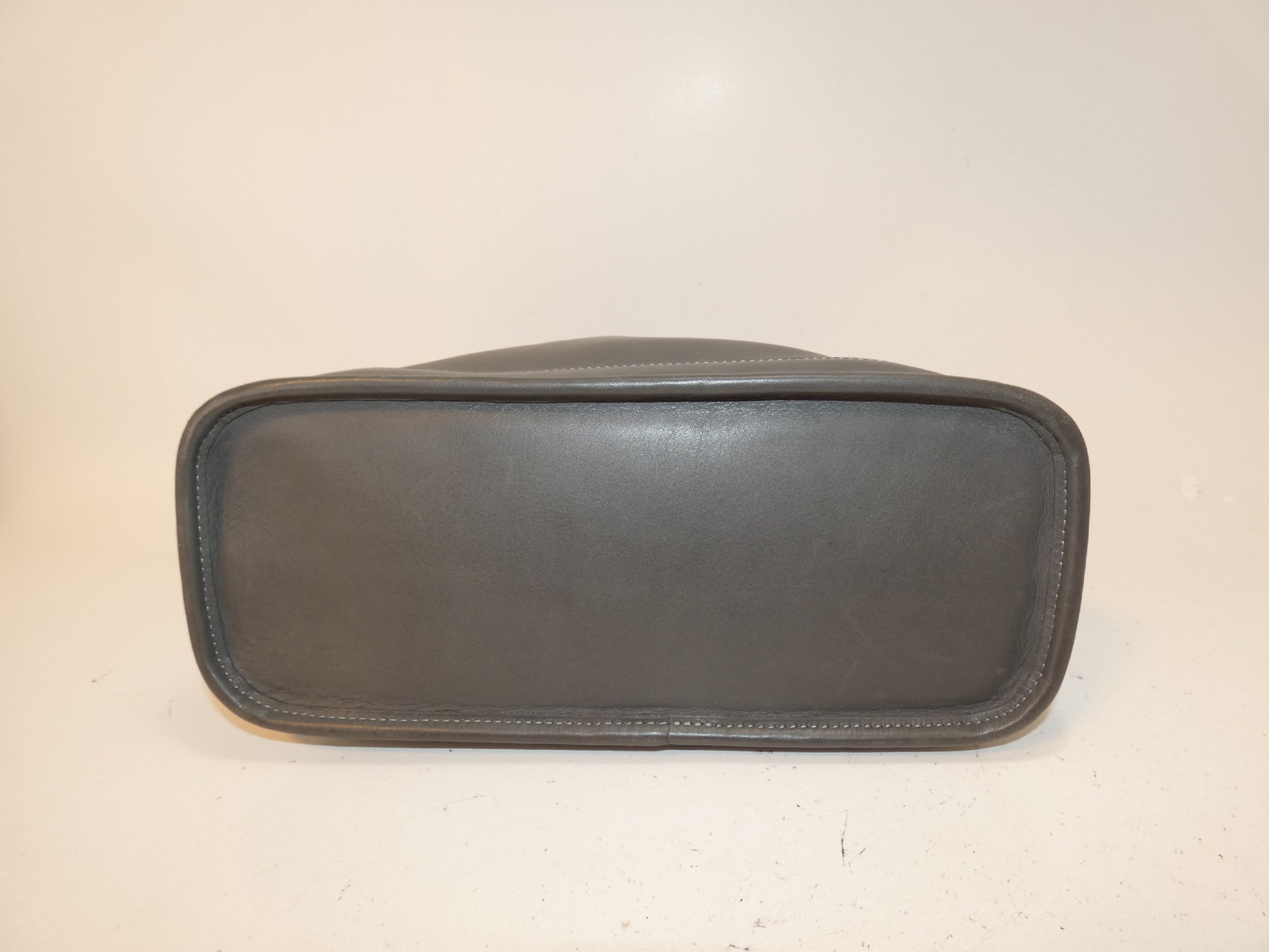 COACH All Leather Gray Handbag