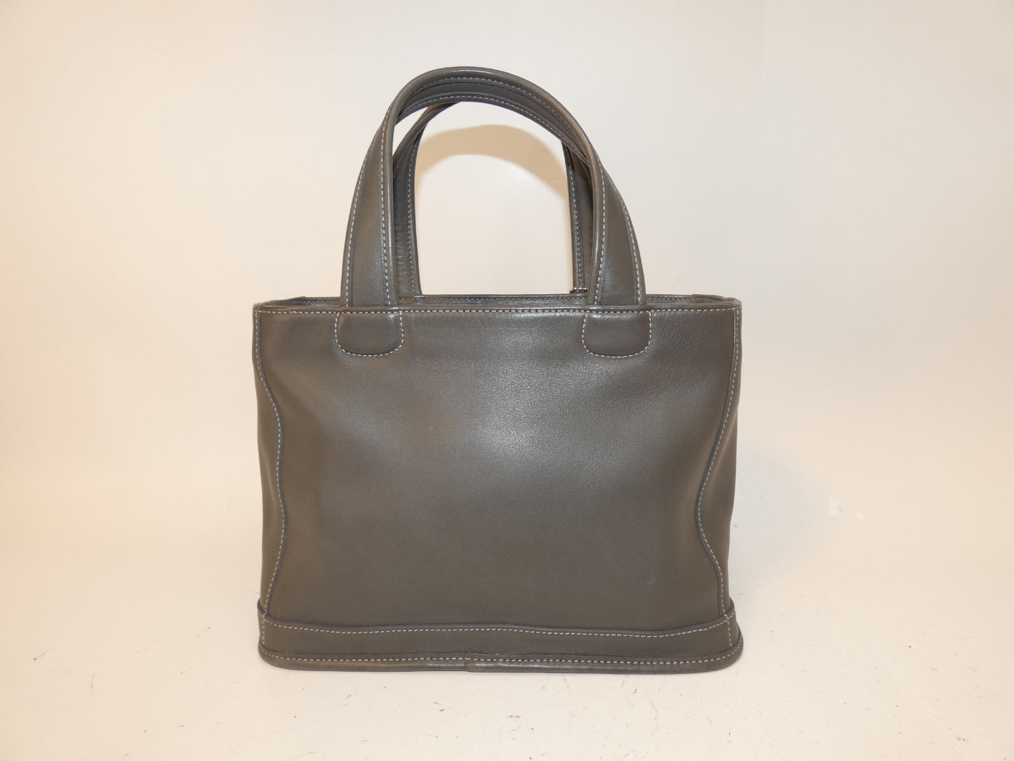 COACH All Leather Gray Handbag