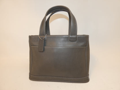 COACH All Leather Gray Handbag