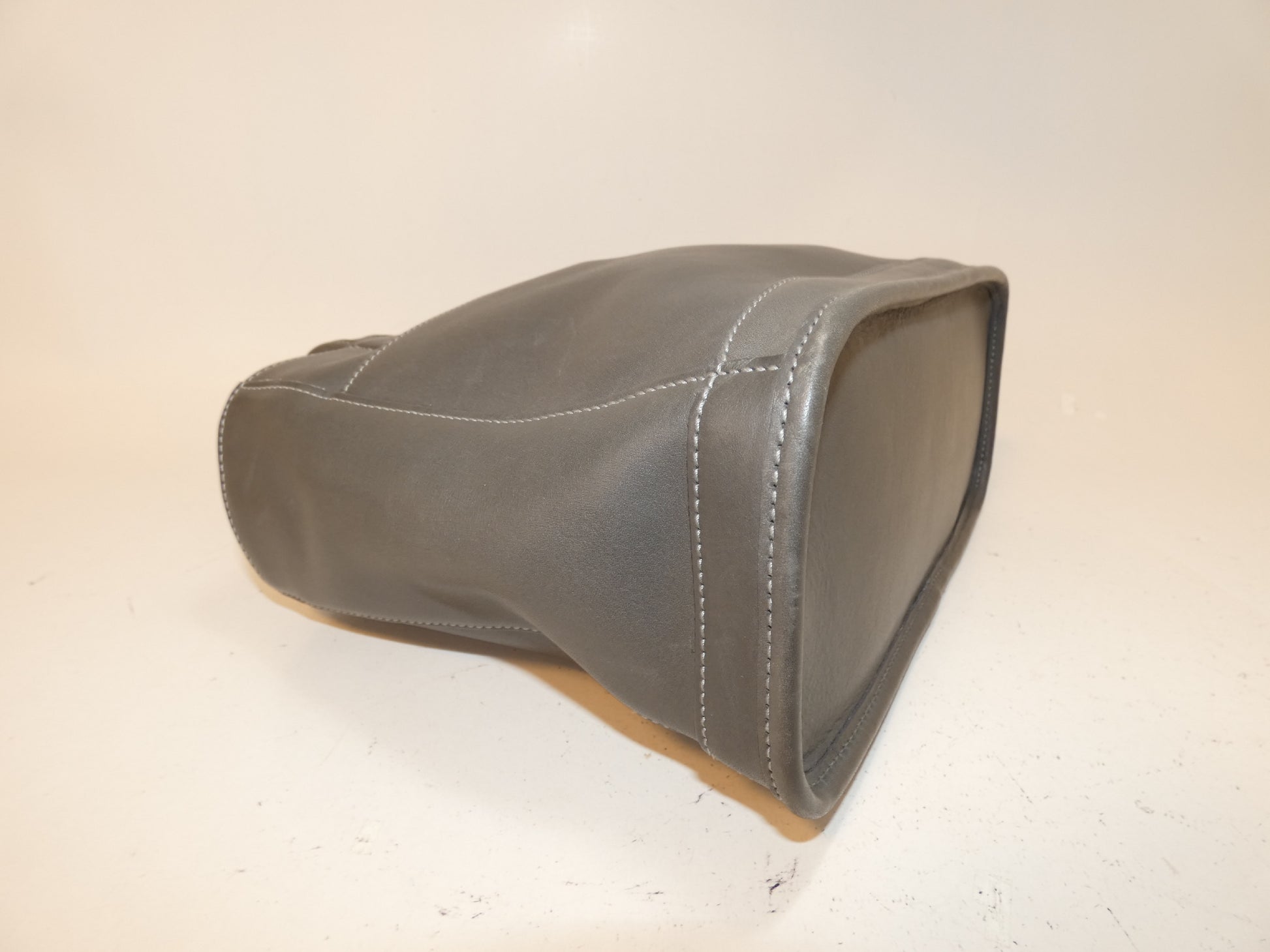COACH All Leather Gray Handbag