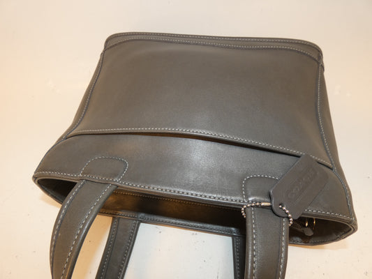 COACH All Leather Gray Handbag