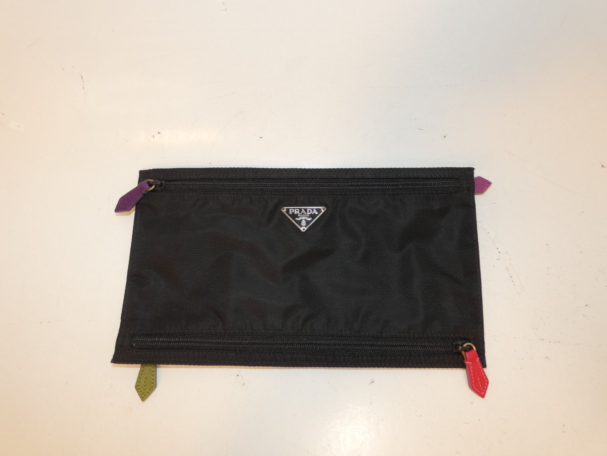PRADA Saffiano nylon black pouch