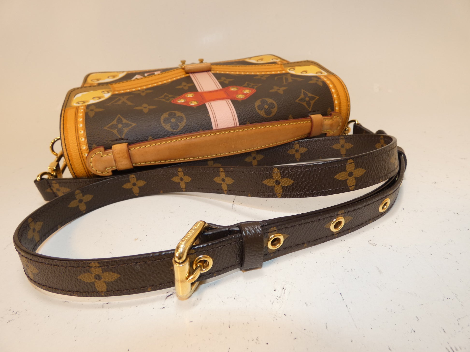 LOUIS VUITTON 2-way Summer Trunk Monogram Hand Shoulder Bag