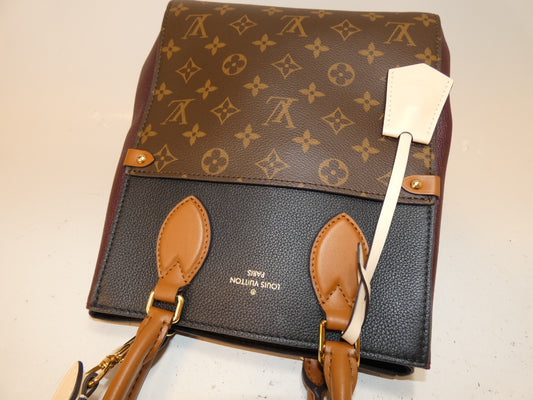 LOUIS VUITTON 2-way Fold Tote MM Monogram Hand Shoulder Bag