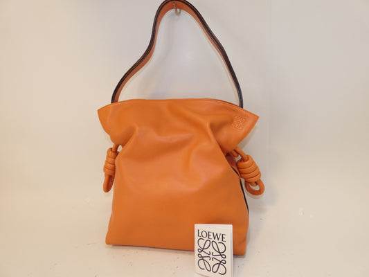 LOEWE Flamenco Leather Orange One-Hand One-Shoulder Shoulder Bag