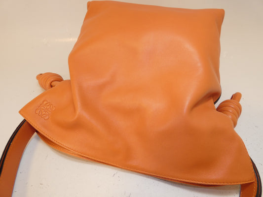LOEWE Flamenco Leather Orange One-Hand One-Shoulder Shoulder Bag