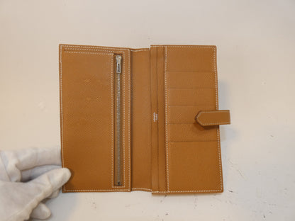 HERMES Bearn soufflé Epson T engraved long wallet