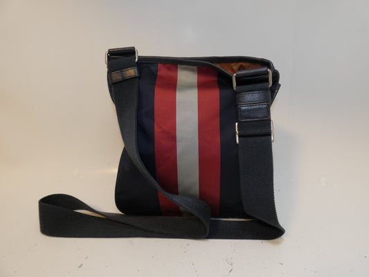 BALLY nylon and leather shoulder bag