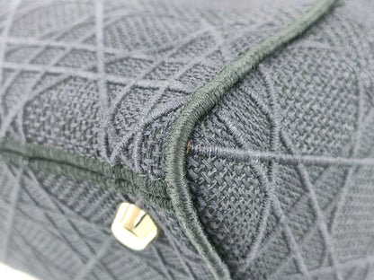 Dior Lady Dee-Lite Medium Cannage Navy 2-Way Canvas Handbag