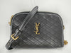 SAINT LAURENT Gaby Leather Chain Shoulder Bag, Black with Gold Hardware, 733667